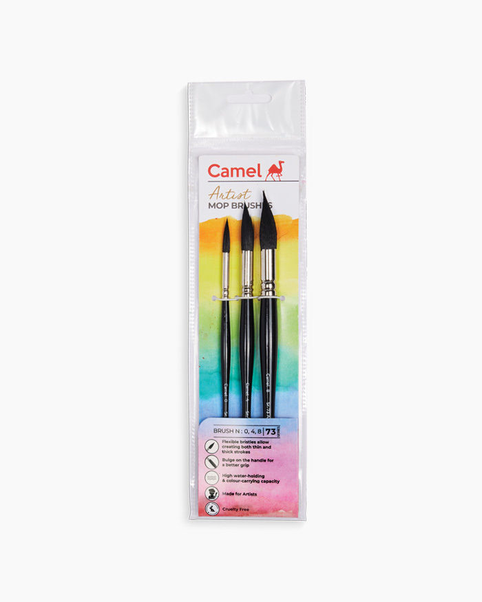 Camel Artist Mop Brushes Assorted Pack